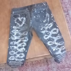 power skinny custom jeans acrylic